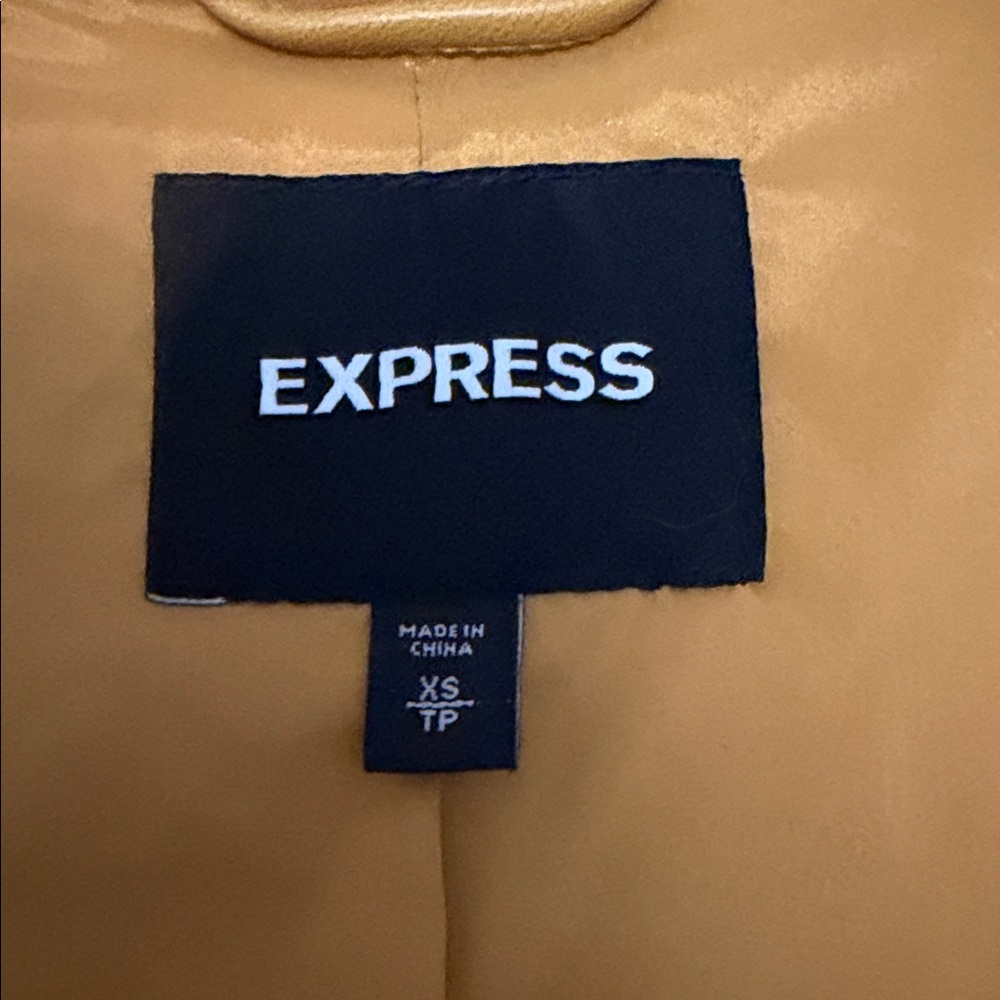 Express Mustard Leather Jacket - image 1